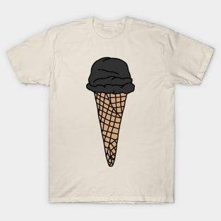 charcoal ice cream, black goth ice cream T-Shirt